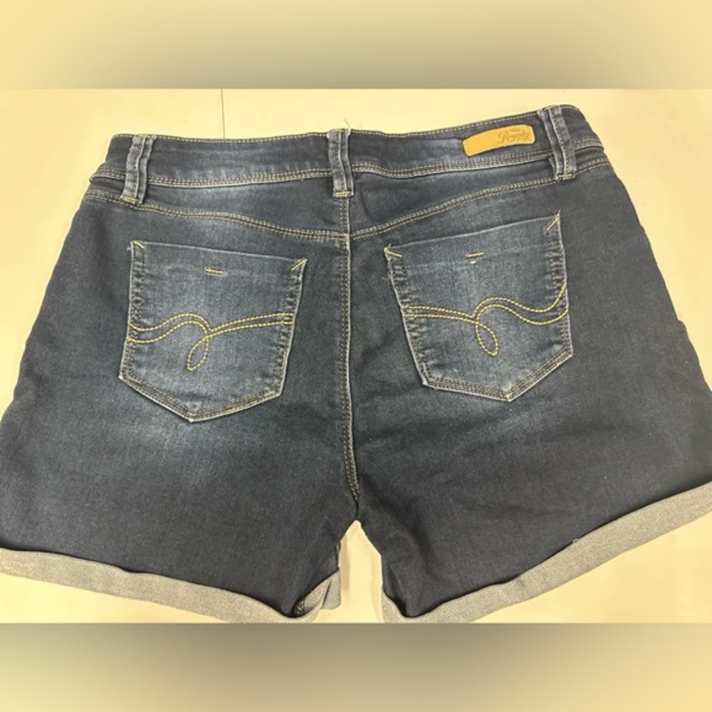 Royalty For Me Blue Jean Shorts with Distressed Hems - Picture 5 of 8